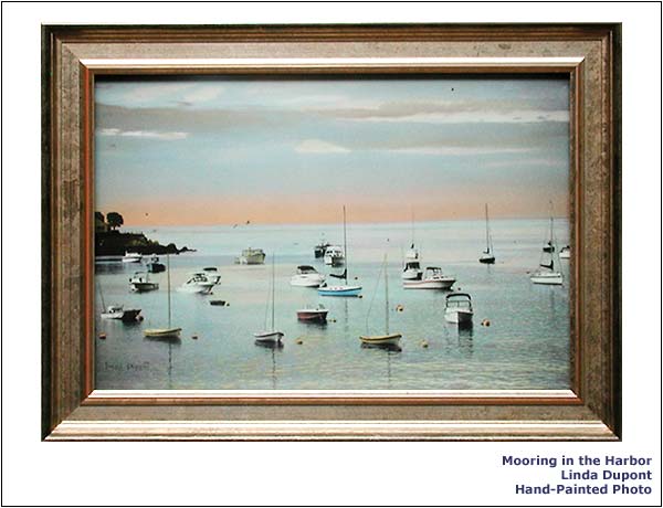 Mooring in the Harbor | Linda Dupont | Hand-Painted Photo.