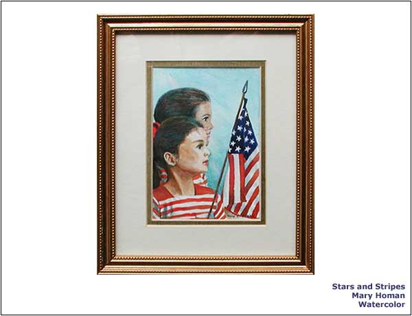 Stars and Stripes | Mary Homan | Watercolor.