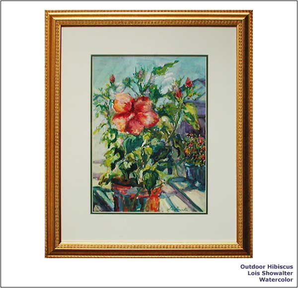 Outdoor Hibiscus | Lois Showalter | Watercolor.