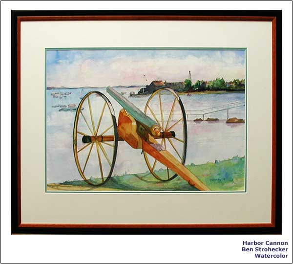 Harbor Cannon | Ben Strohecker | Watercolor.