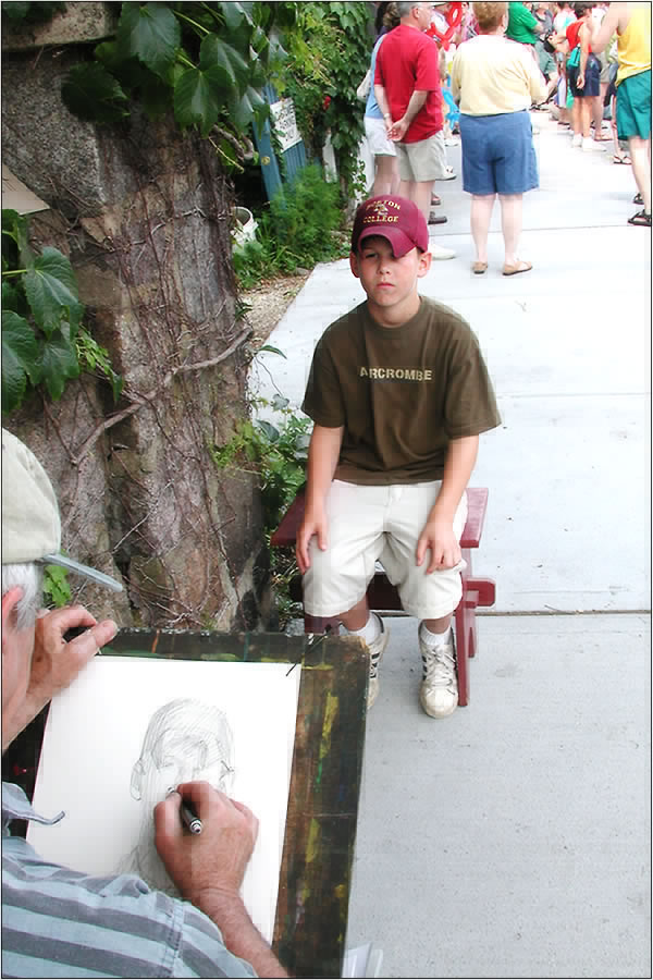 Art on the sidewalk.