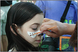 Face painting at Marblehead Festival of Arts 2001.