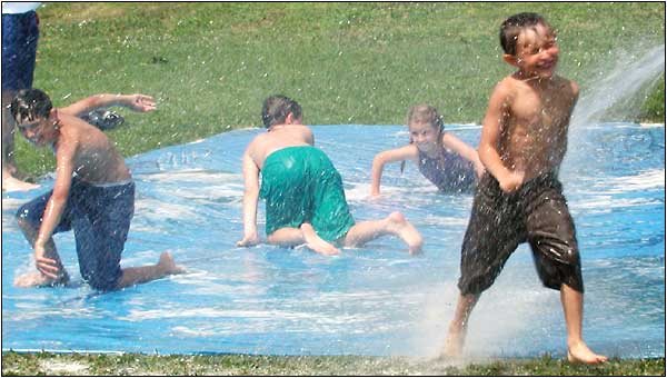 Water fun at Marblehead Festival of Arts 2001.