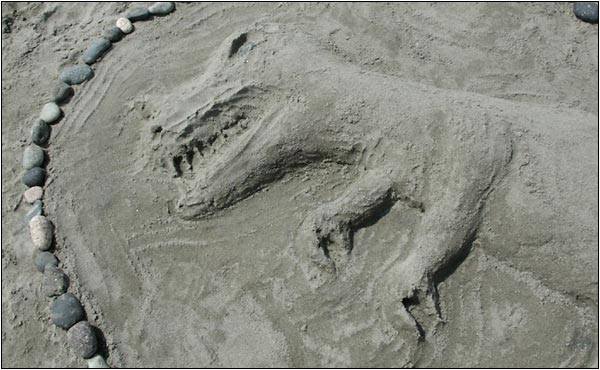 Sand sculpture photo.