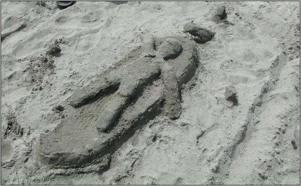 Sand sculpture photo.