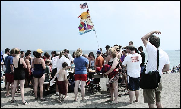 Sand sculpture awards ceremony.